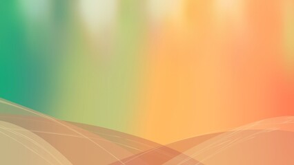 Abstract Colorful Background Green, Orange, High Stroke