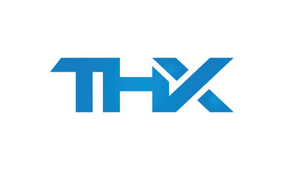 THX monogram linked letters, creative typography logo icon