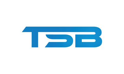 TSB letters Joined logo design connect letters with chin logo logotype icon concept	
