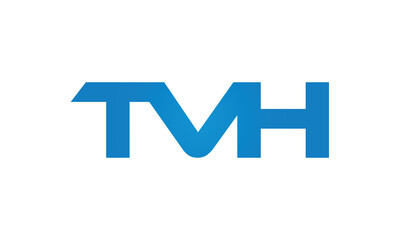 TVH letters Joined logo design connect letters with chin logo logotype icon concept	
