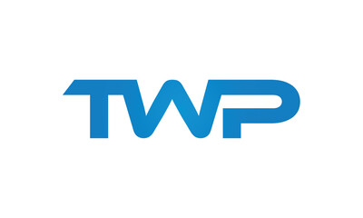 TWP letters Joined logo design connect letters with chin logo logotype icon concept	
