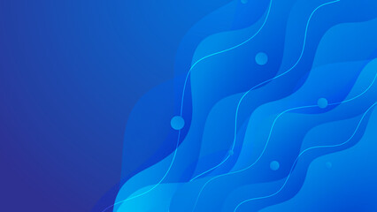 Paper layer circle blue abstract background. Curves and lines use for banner, cover, poster, wallpaper, design with space for text.