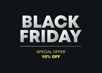 Fototapeta premium 10% off. Special Offer Black Friday. Vector illustration price discount. Campaign for stores, retail