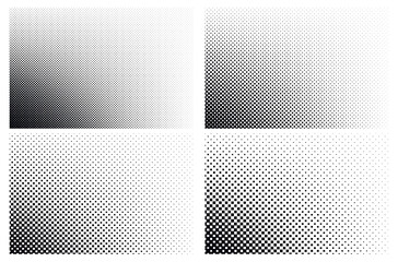 Halftone square dots. Checkered halftone pattern. Abstract squares background.