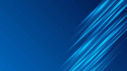 Vector Abstract, science, futuristic, energy technology concept. Digital image of light rays, stripes lines with blue light, speed and motion blur over dark blue background