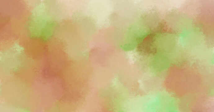 abstract digital drawing with cloud blots and blurred watercolors