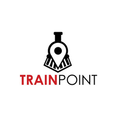 train point logo design concept