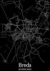Black And White City Map