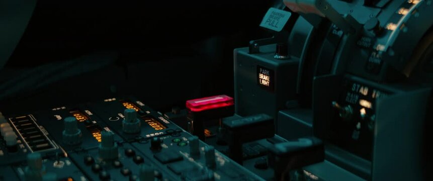 The fire button red light will comes on during the flight, warning for the corresponding engine or APU is activated. Pilot is directed to pull the engine fire switch. Emergency situation