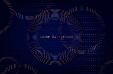 dark background with golden circles. modern background. vector illustration. eps 10