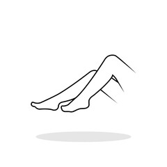 Woman legs icon in trendy flat style. Sexy legs symbol for your web site design, logo, app, UI Vector EPS 10.