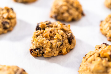 Soft Oatmeal Raisin Walnut Cookies