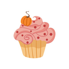 Vector clipart with delicious cake. Cake illustration.