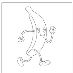 funny fruits coloring page for kids