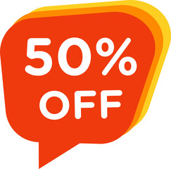 50 discount, Sales Vector badges for Labels, , Stickers, Banners, Tags, Web Stickers, New offer. Discount origami sign