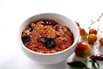 Homemade Tomato Thokku Pickle or Chutney, selective focus