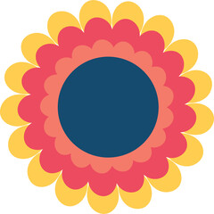folk art flowers vector