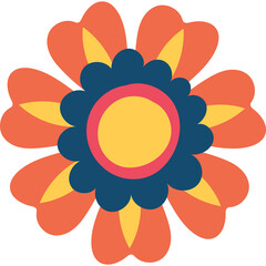 folk art flowers vector
