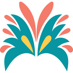 folk art flowers vector