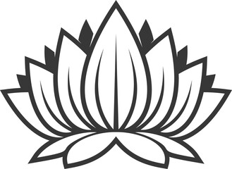 Waterlily lotus flower, aromatherapy and spa sign