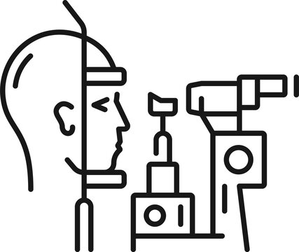 black line art eye exam clip art preview