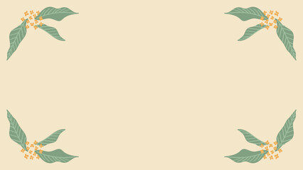 金木犀のシンプルオレンジフレーム