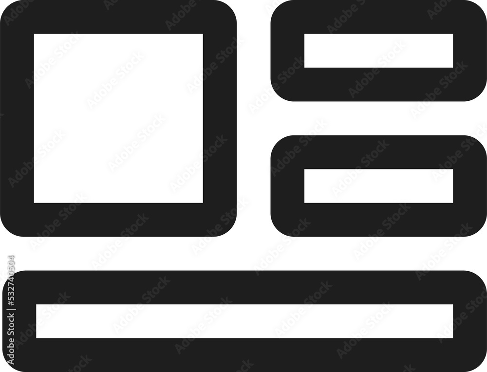 Poster Hamburger menu icon, web mobile navigation panel