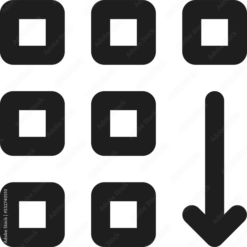 Poster Bento list web button isolated hamburger menu icon