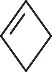 Rhombus geometry mathematics figure outline icon