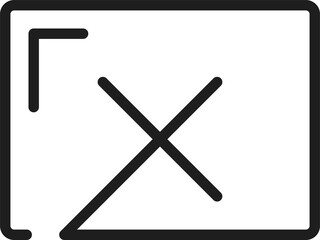 Document with cross sign isolated videocall file