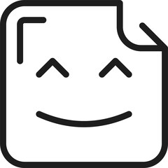 Smiling file format, videocall icon, save document