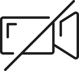 Cross on videocamera social medi camera offline