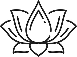 Waterlily lotus flower, aromatherapy and spa sign