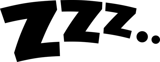 ZZZ doodle bedtime sleep. Snore, vector ZZZZ icon