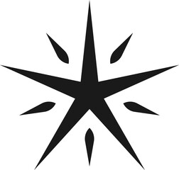 Silhouette of burst twinkle, star sparkle effect