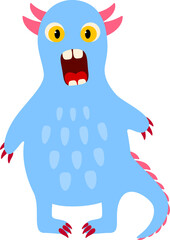 Funny comic monster, beast character personage