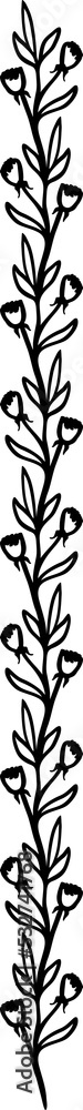 Poster Elegant page or text separator with floral pattern