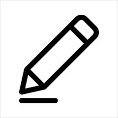 pencil icon education symbol logo template simple design element