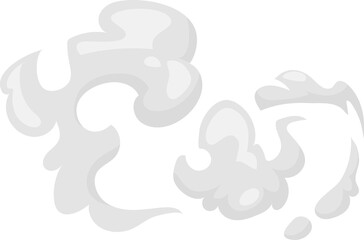 Spread of aroma sprayer vapor, grey cloud of smoke