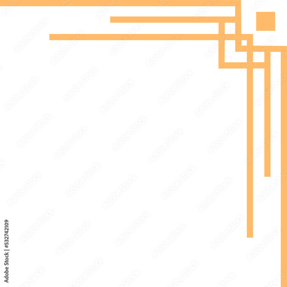 Poster Deco corner frame with geometry lines edge shapes