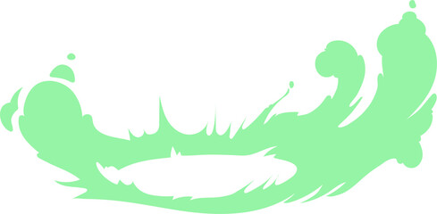 Green smoke isolated vector toxic evaporation