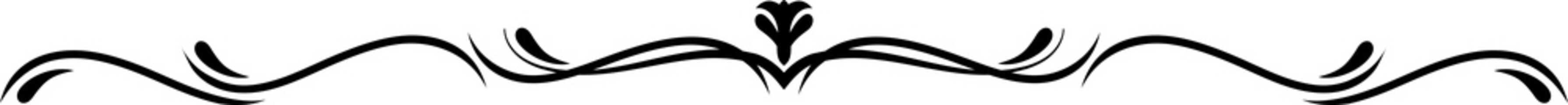 Curl swirl wave chapter divider floral line border