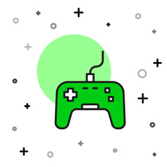 Filled outline Gamepad icon isolated on white background. Game controller. Vector