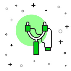 Filled outline Slingshot icon isolated on white background. Vector