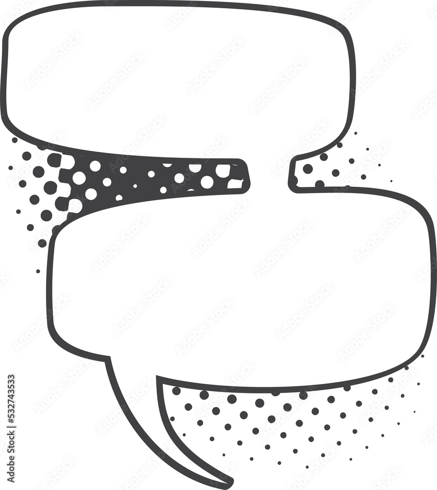 Leinwandbilder speech bubble halftone shadow abstract dialog memo