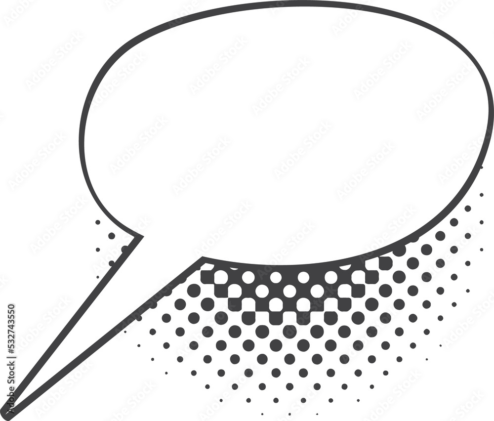 Aufkleber dialog communication sign, halftone message box