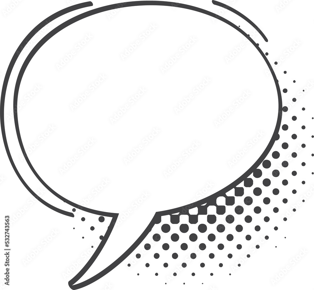 Poster Dialog communication sign halftone balloon message