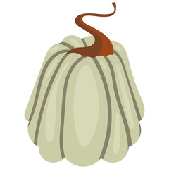 Vector clipart with a beautiful pumpkin. Pumpkin illustration.