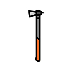 splitting maul hatchet color icon vector. splitting maul hatchet sign. isolated symbol illustration