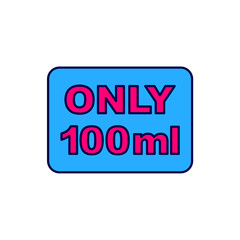 Filled outline Liquids in carry-on baggage icon isolated on white background. Airport rules. Vector